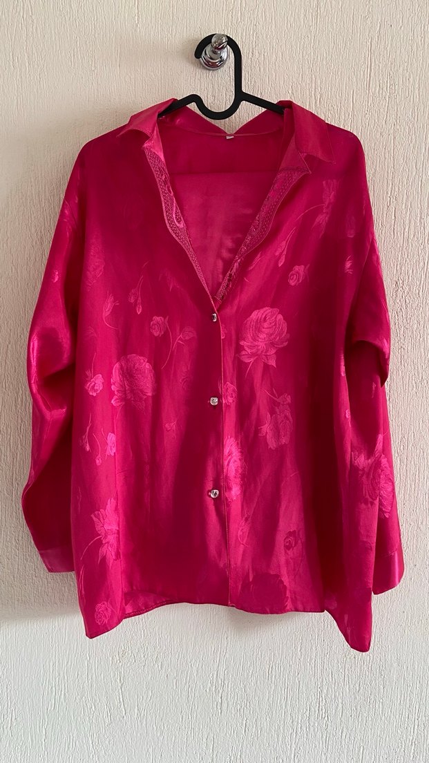 Pembe 3lü takım Uzun Kadın Sabahlık - Görsel 3