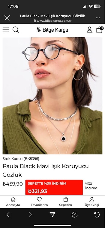 Beden Bilge karga dinlendirici gözlük