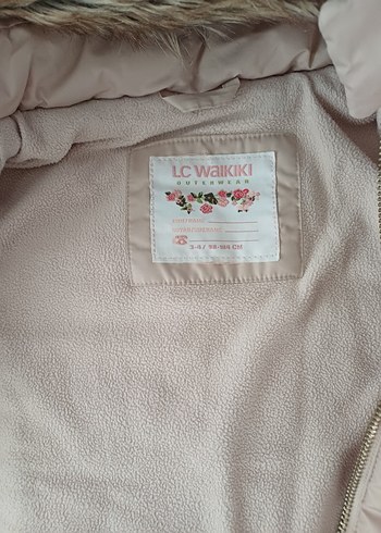 Kürklü Kapüşonlu Bej Kız Mont - Görsel 3