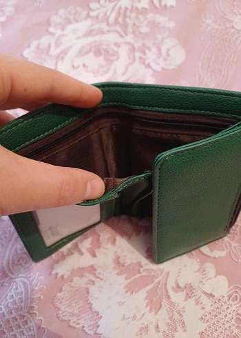 Fermuarlı Yeşil Deri Kadın Cüzdanı - Görsel 4