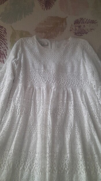 Dantelli kısa elbise - Görsel 3