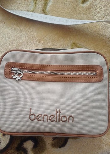 Benetton Bej Deri Kadın Bel Çantası - Görsel 2