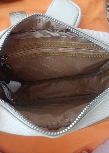 Benetton Bej Deri Kadın Bel Çantası - Görsel 3