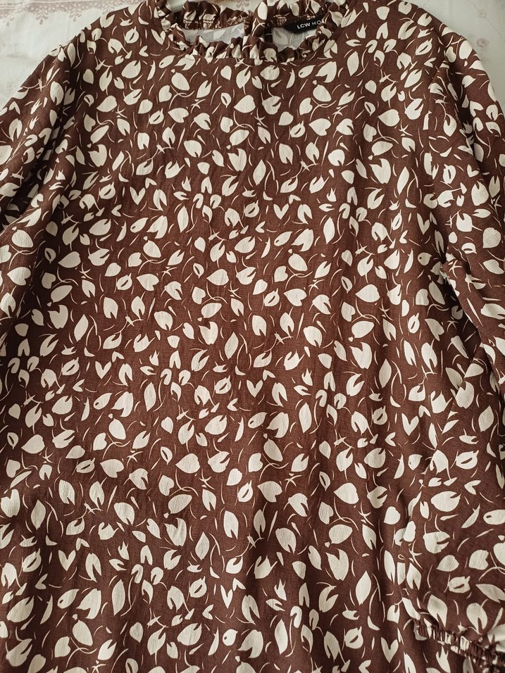 Lc waikiki Kahverengi Baskılı elbise - Görsel 3