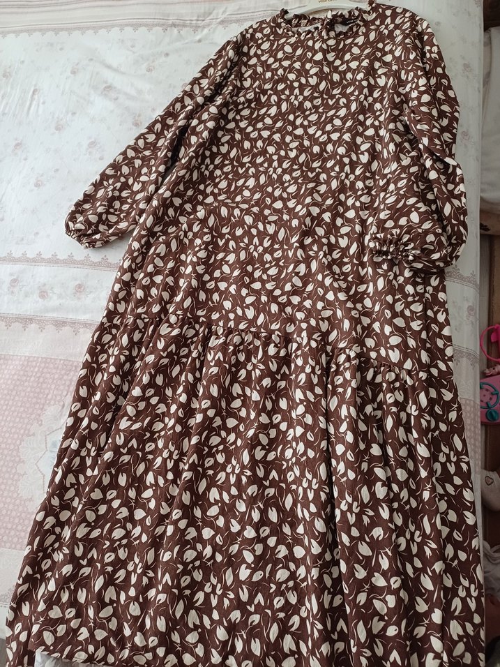 Lc waikiki Kahverengi Baskılı elbise - Görsel 2