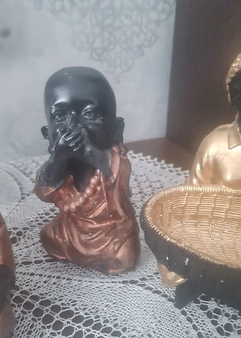 Kahverengi ve Altın Renkli Dekoratif Figürler - Görsel 3