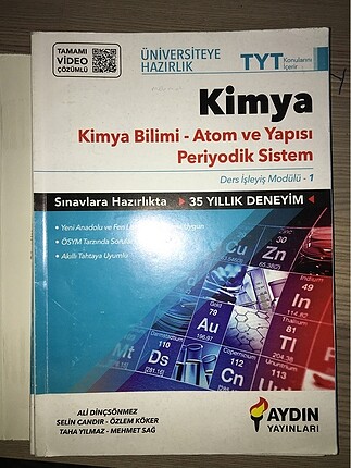 Tyt Kimya DERS İŞLEYİŞ MODÜLLERİ AYDIN YAYINLARI