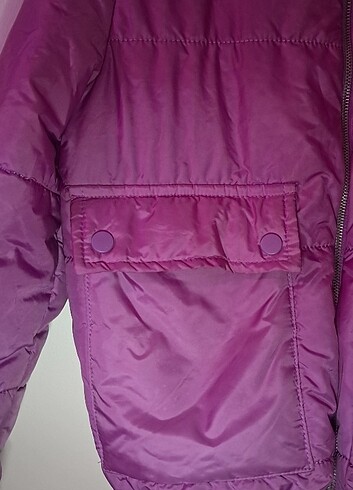 s Beden Crop kısa mor mont