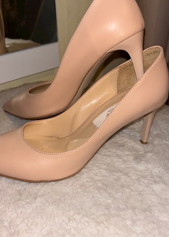 Bej Kadın Topuklu Ayakkabı - Görsel 3