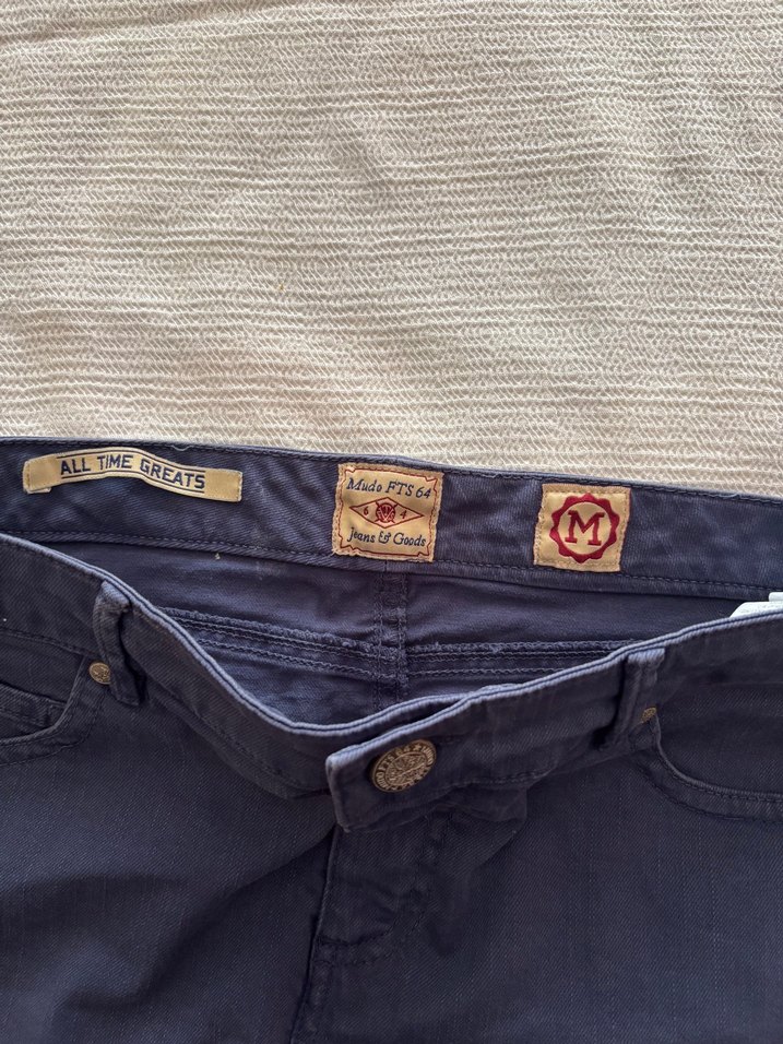 Düğmeli Lacivert kot Mini Etek - Görsel 3