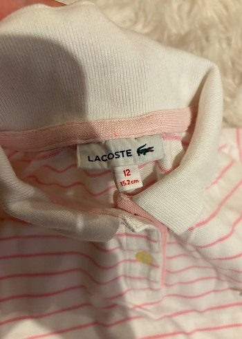 Kız Çocuk Pembe Çizgili Polo Tişört - Görsel 3