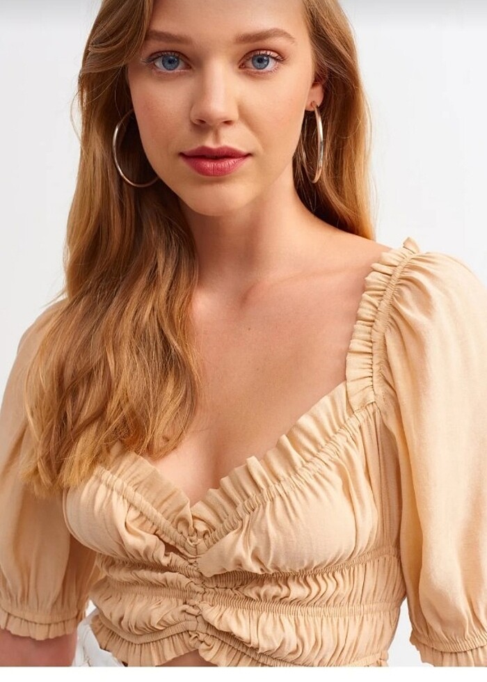 Bej crop - Görsel 4