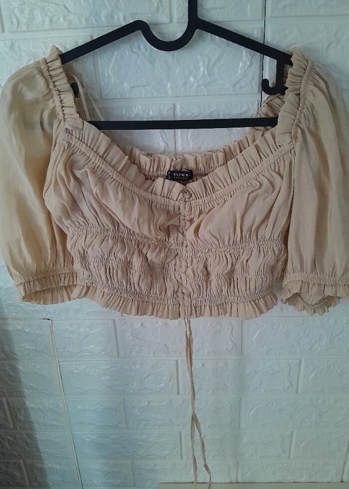 Bej crop - Görsel 5