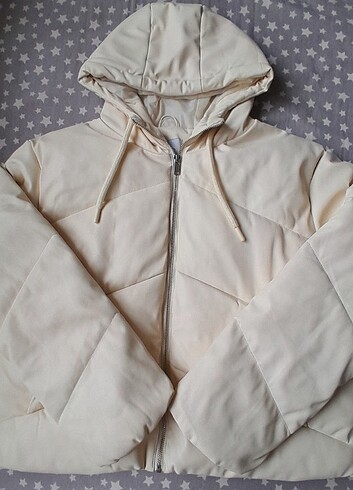 Defacto Ekru Deri şişme mont - Görsel 7