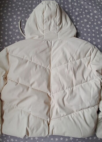 Defacto Ekru Deri şişme mont - Görsel 9