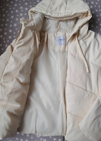 Defacto Ekru Deri şişme mont - Görsel 11