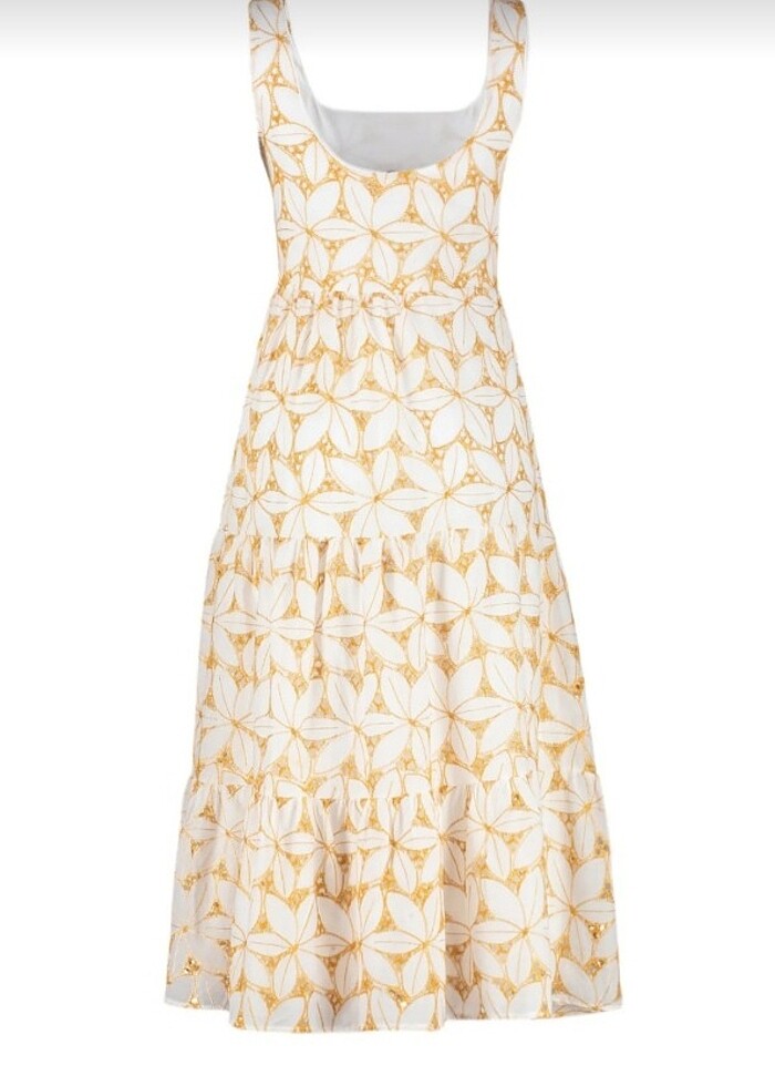 Papatyali elbise ajurlu astarli  - Görsel 4