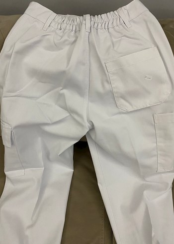 Beyaz kargo cepli iş pantolonu 52 Beden - Görsel 4
