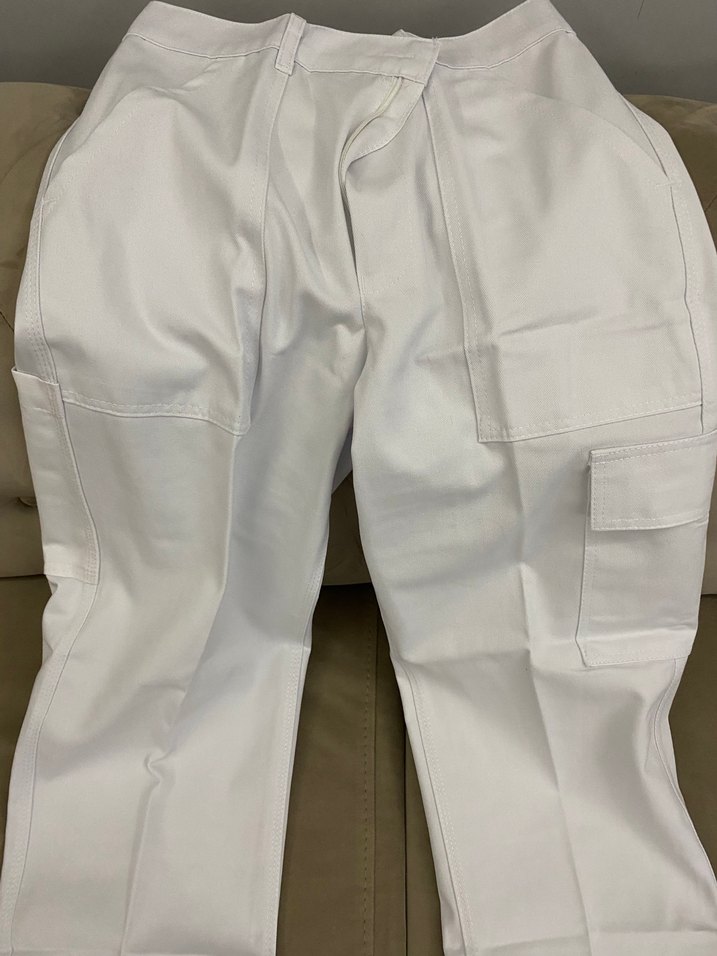 Beyaz kargo cepli iş pantolonu 52 Beden - Görsel 5