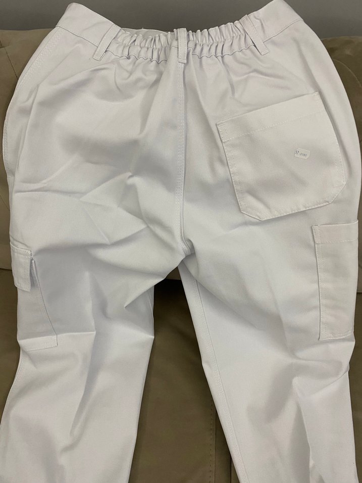 Beyaz kargo cepli iş pantolonu 52 Beden - Görsel 4