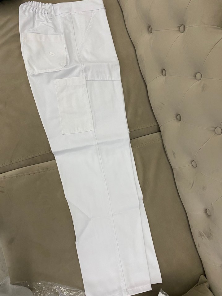 Beyaz kargo cepli iş pantolonu 52 Beden - Görsel 2