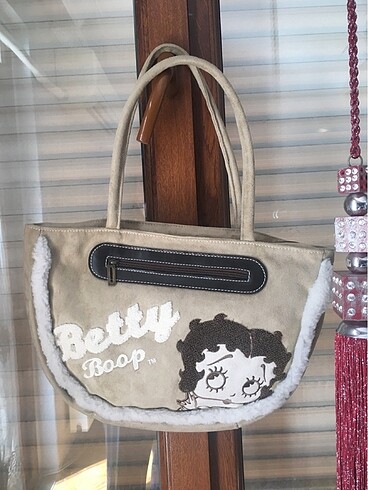 betty boop kol kadife tüylü kol çantası