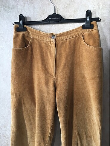 m Beden sarı Renk vintage kadife pantolon