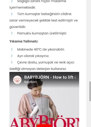 BabyBjörn bebek taşıyıcı anakucak kanguru - Görsel 12