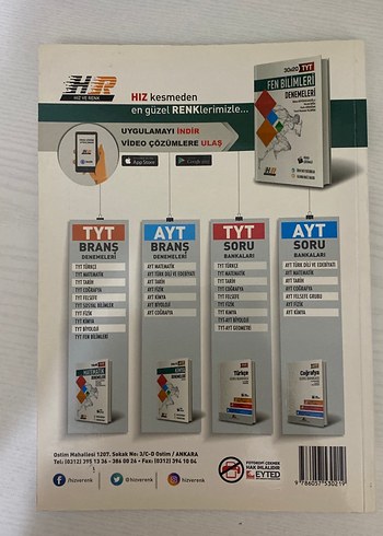 30x20 TYT Fen Bilimleri Denemeleri Kitabı - Görsel 2