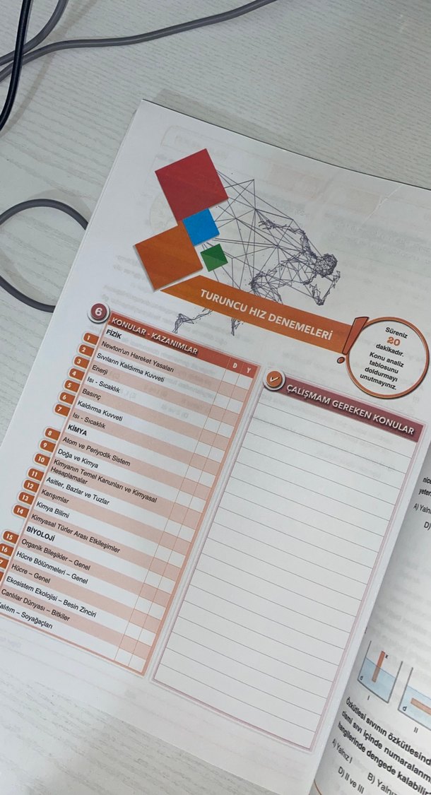 30x20 TYT Fen Bilimleri Denemeleri Kitabı - Görsel 5