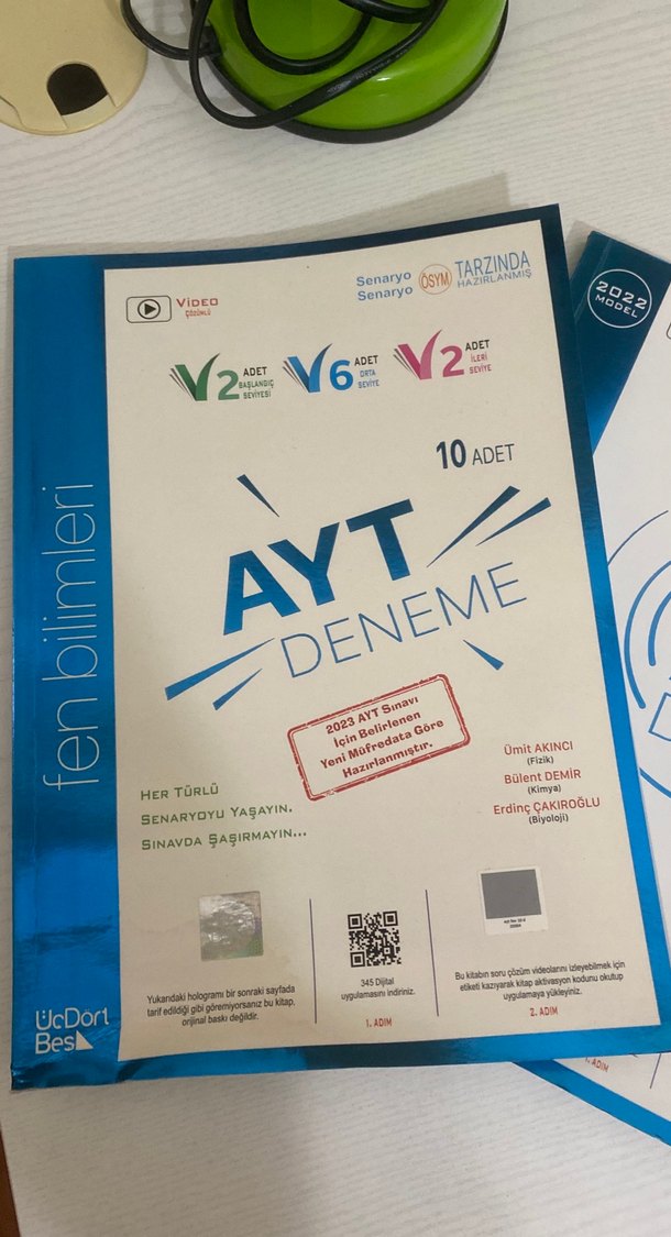 Üçdörtbeş ayt fen bilimleri deneme - Görsel 2