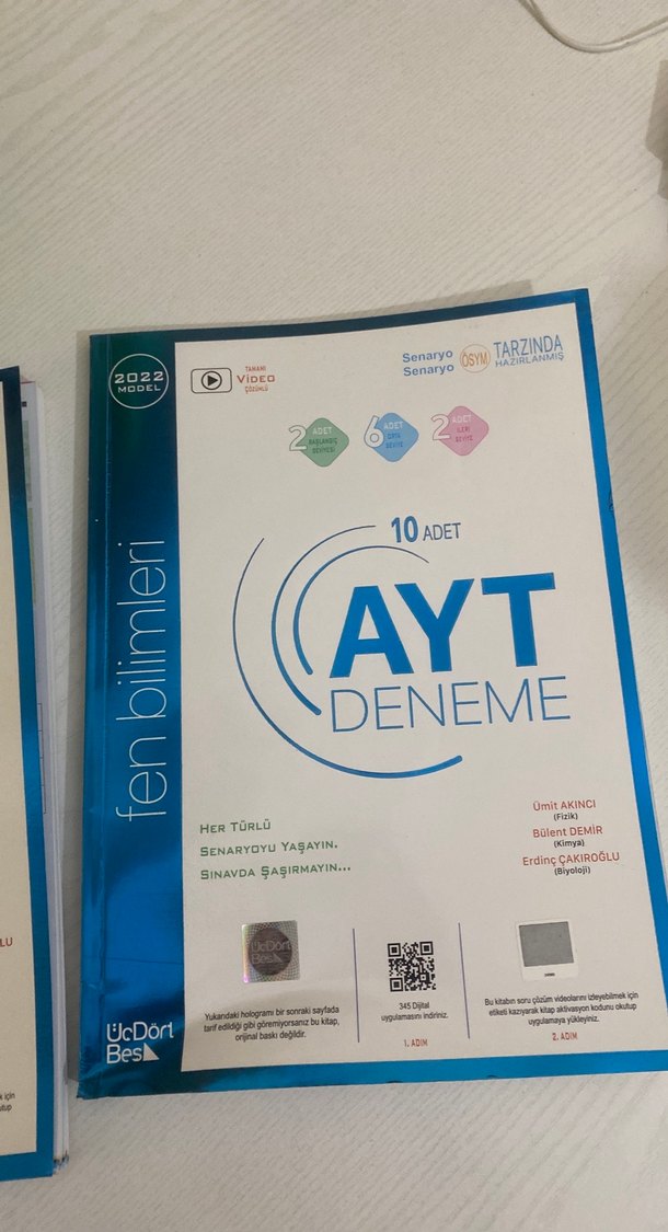 Üçdörtbeş ayt fen bilimleri deneme - Görsel 3