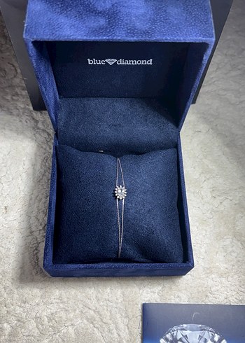 Accessorize  Blue Diamond Zarif Cicekli İnce Zincir Bileklik