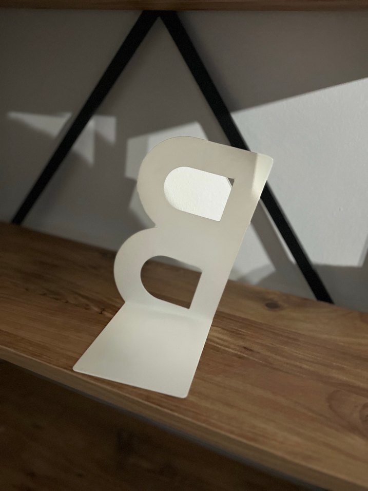 İkea B Harfi Dekoratif Obje Beyaz kitap tutucu - Görsel 4