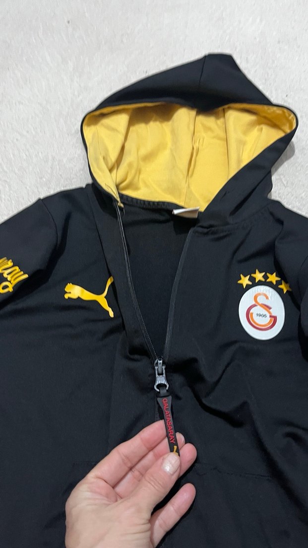 GS store Erkek Çocuk Sarı Kapüşonlu Fermuarlı Ceket - Görsel 2