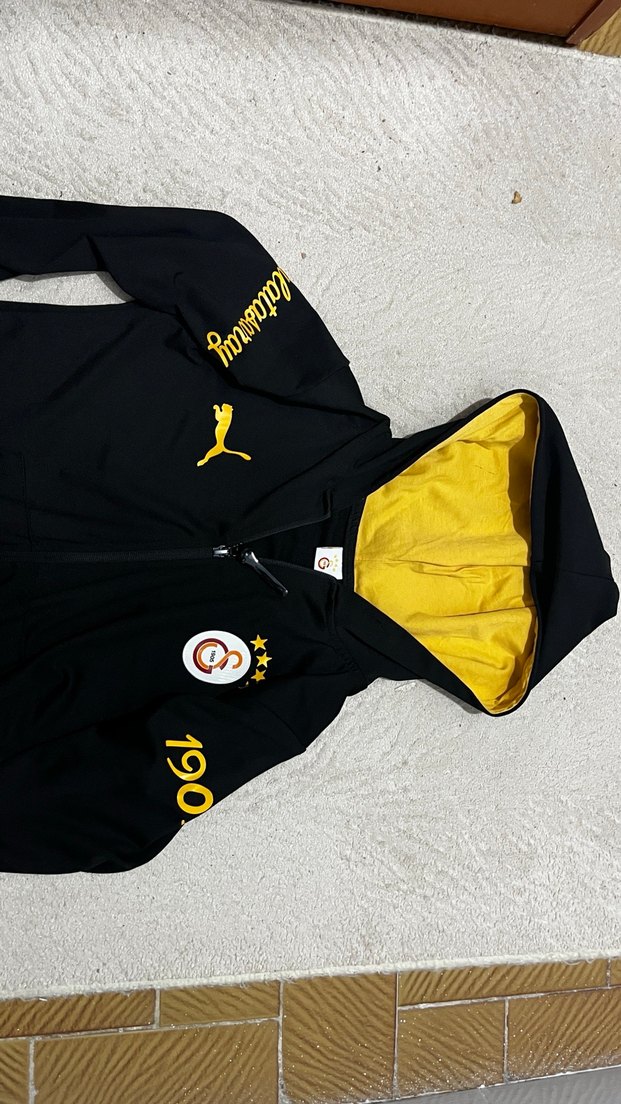 GS store Erkek Çocuk Sarı Kapüşonlu Fermuarlı Ceket - Görsel 5