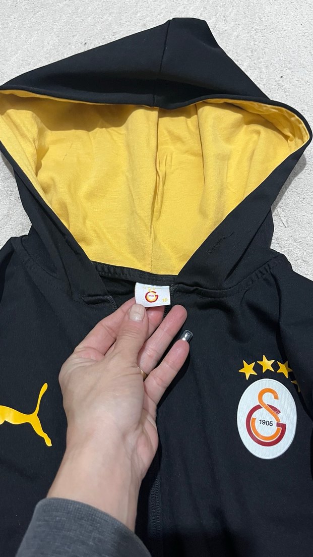 GS store Erkek Çocuk Sarı Kapüşonlu Fermuarlı Ceket - Görsel 4