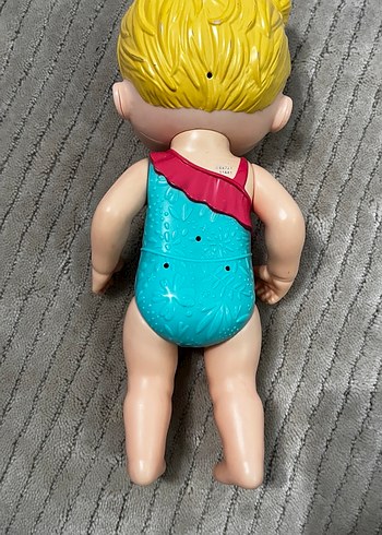 Baby alive banyo zamanı Turkuaz Elbise ve Sarı Saçlı Bebek - Görsel 5