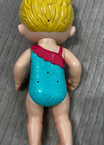Baby alive banyo zamanı Turkuaz Elbise ve Sarı Saçlı Bebek - Görsel 4