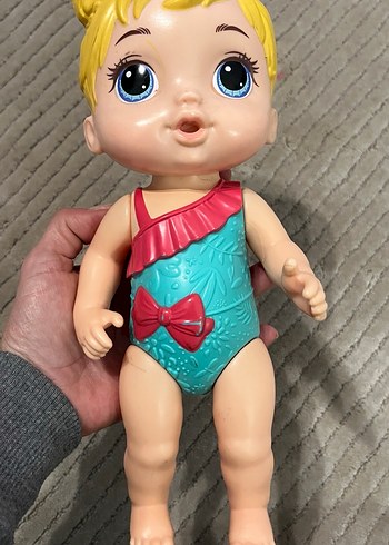 Baby alive banyo zamanı Turkuaz Elbise ve Sarı Saçlı Bebek - Görsel 3