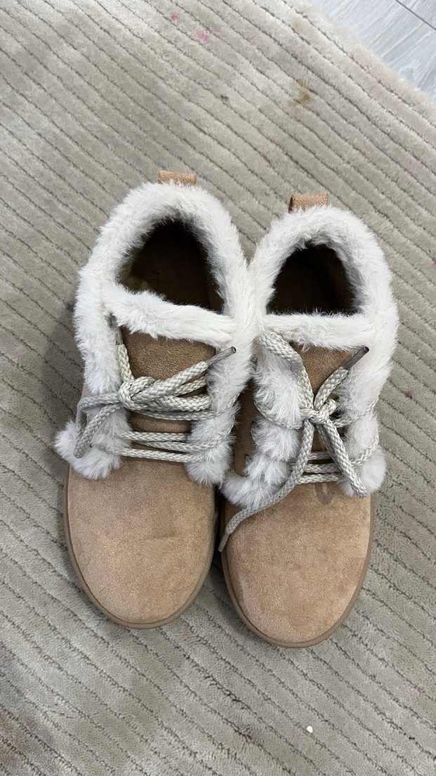 Bej  Kadın Kürklü  Bot - Görsel 5