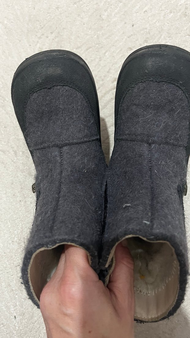 Gri Çocuk Kürklü Bot su geçirmez bot - Görsel 5