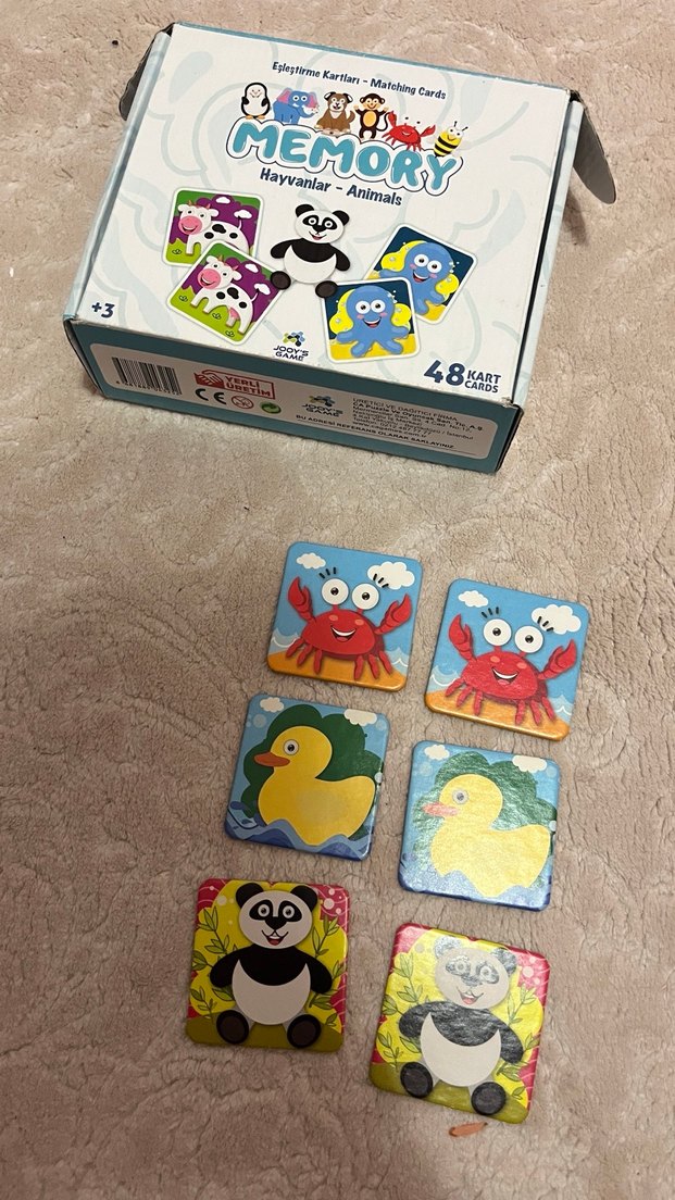 Hayvanlar Temalı 48 Parça Hafıza Kartları - Görsel 2