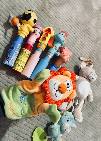 Rengarenk Bebek Diş Kaşıyıcı ve Çıngırak Seti kukla - Görsel 5