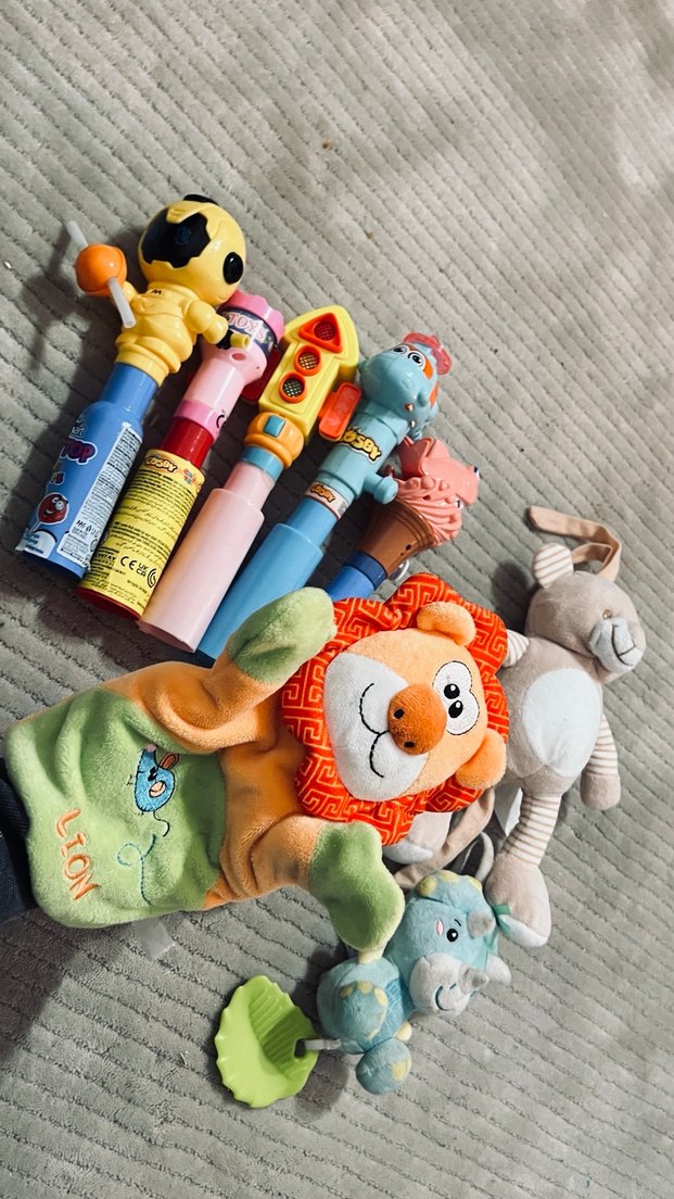 Rengarenk Bebek Diş Kaşıyıcı ve Çıngırak Seti kukla - Görsel 5