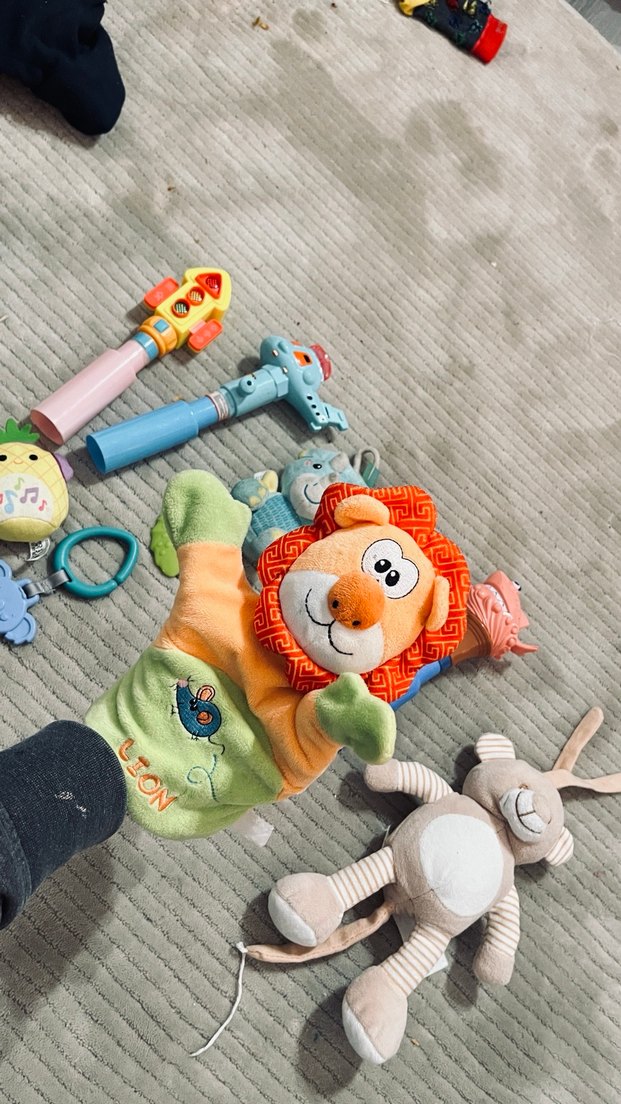 Rengarenk Bebek Diş Kaşıyıcı ve Çıngırak Seti kukla - Görsel 2