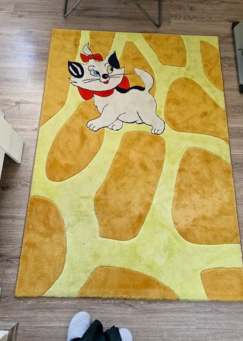 Sarar Sarı Pastel Desenli Çocuk Halısı