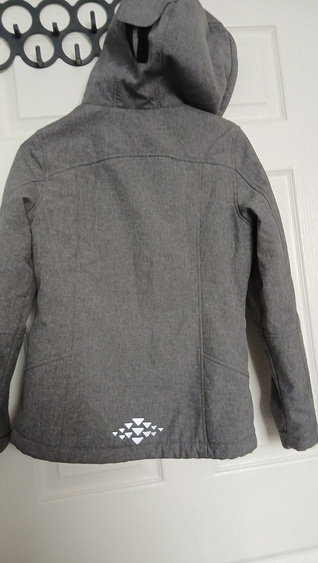 Gri Fermuarlı kız çocuk Ceket Kapüşonlu - Görsel 3