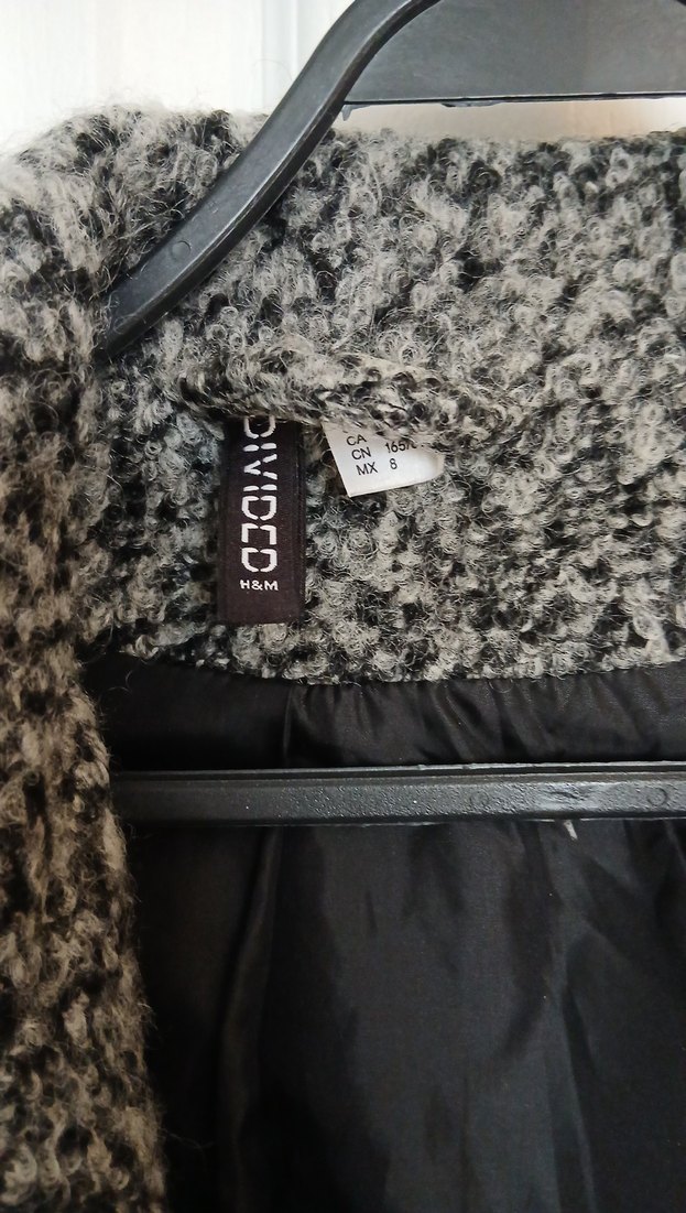 Gri Yün Midi  Kaban - Görsel 2