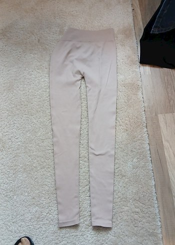 Beyaz Pamuklu Midi Hırka ve tayt - Görsel 3